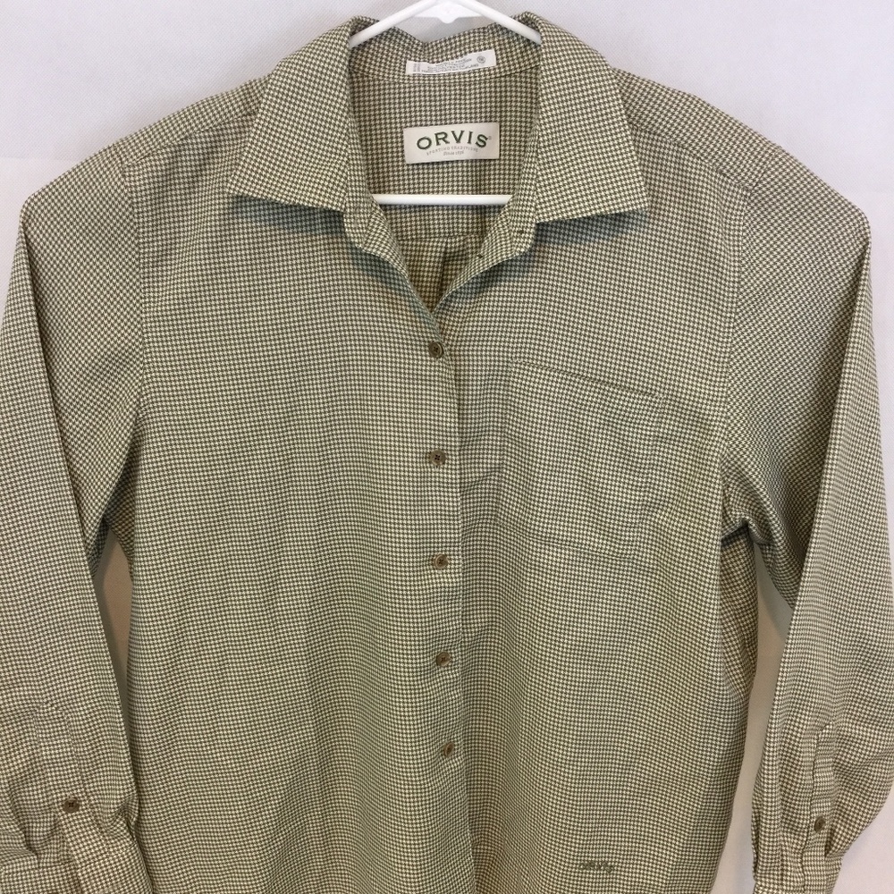 Orvis Mens Medium Plaid Front Pocket